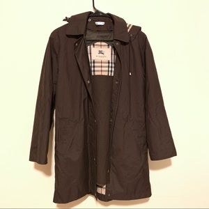Burberry London Brown Nova Check Hooded Jacket 2R